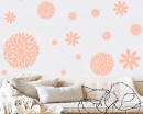 Flowers Pattern Wall Decal Modern Vinyl Sticker